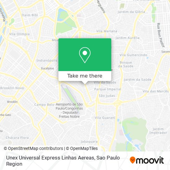 Unex Universal Express Linhas Aereas map