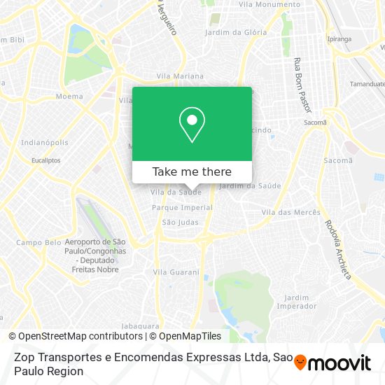 Mapa Zop Transportes e Encomendas Expressas Ltda
