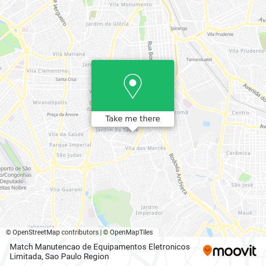 Match Manutencao de Equipamentos Eletronicos Limitada map