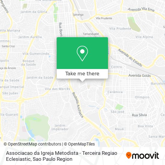 Associacao da Igreja Metodista - Terceira Regiao Eclesiastic map