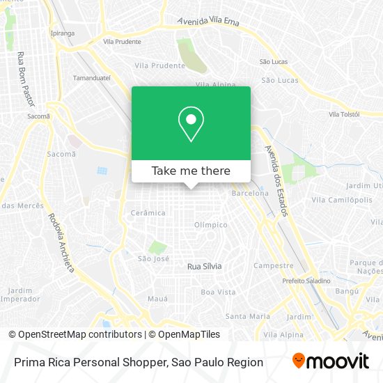 Prima Rica Personal Shopper map