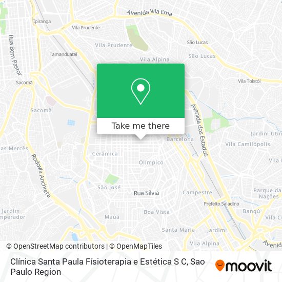 Clínica Santa Paula Físioterapia e Estética S C map