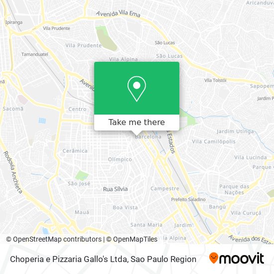 Choperia e Pizzaria Gallo's Ltda map