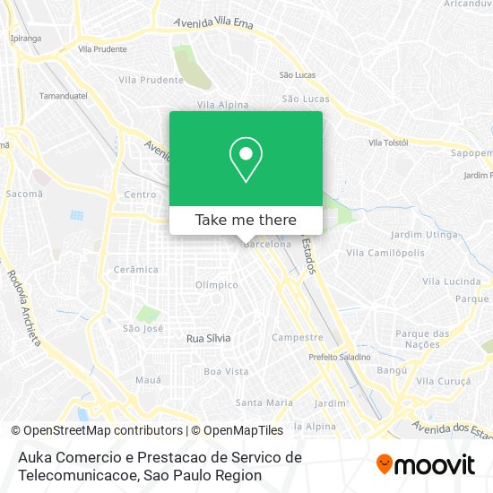 Auka Comercio e Prestacao de Servico de Telecomunicacoe map