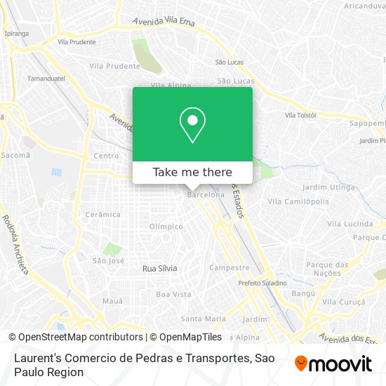 Mapa Laurent's Comercio de Pedras e Transportes