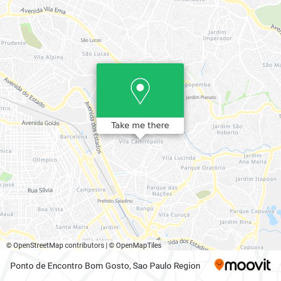 Mapa Ponto de Encontro Bom Gosto