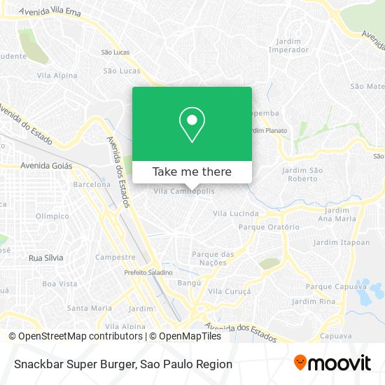 Mapa Snackbar Super Burger