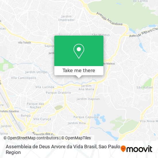 Assembleia de Deus Arvore da Vida Brasil map