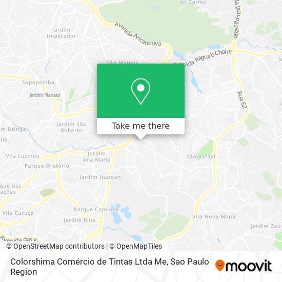 Colorshima Comércio de Tintas Ltda Me map