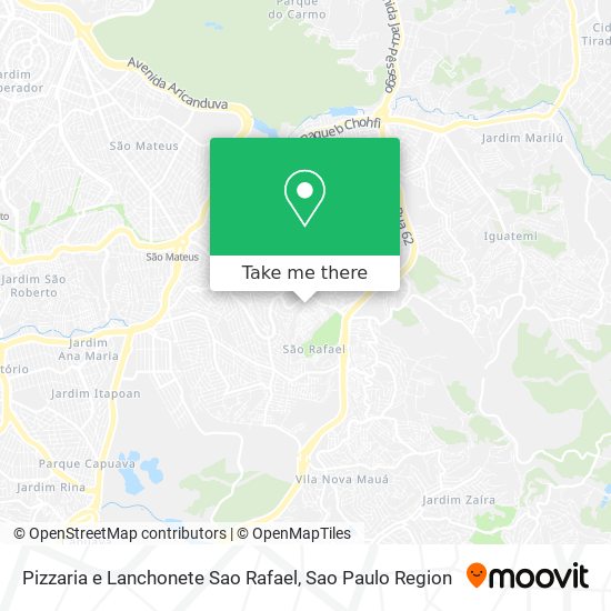 Pizzaria e Lanchonete Sao Rafael map