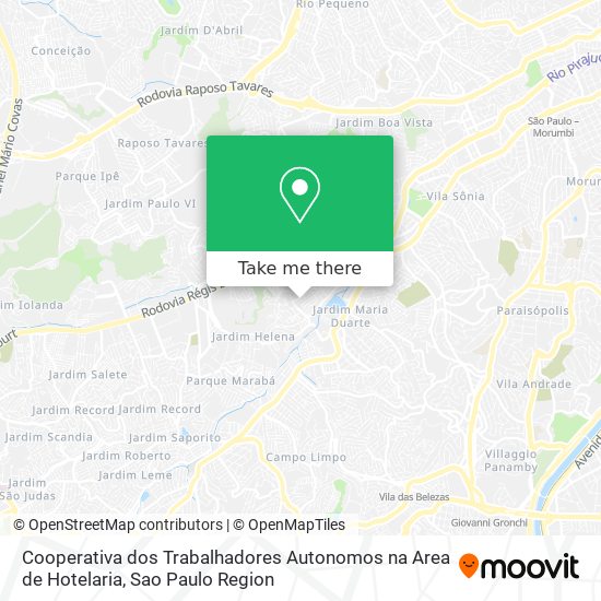 Cooperativa dos Trabalhadores Autonomos na Area de Hotelaria map