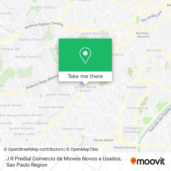J R Predial Comercio de Moveis Novos e Usados map