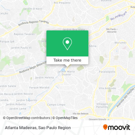 Atlanta Madeiras map