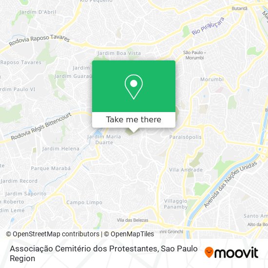 Mapa Associação Cemitério dos Protestantes