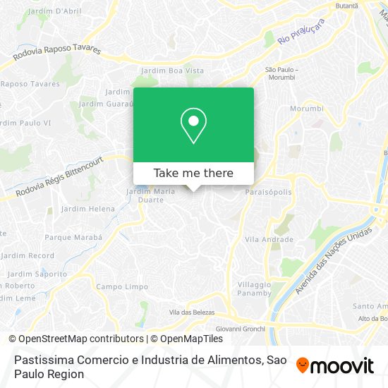 Pastissima Comercio e Industria de Alimentos map