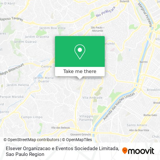 Elsever Organizacao e Eventos Sociedade Limitada map