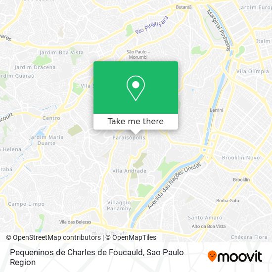 Mapa Pequeninos de Charles de Foucauld