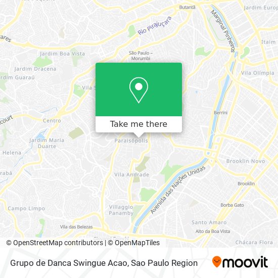 Mapa Grupo de Danca Swingue Acao