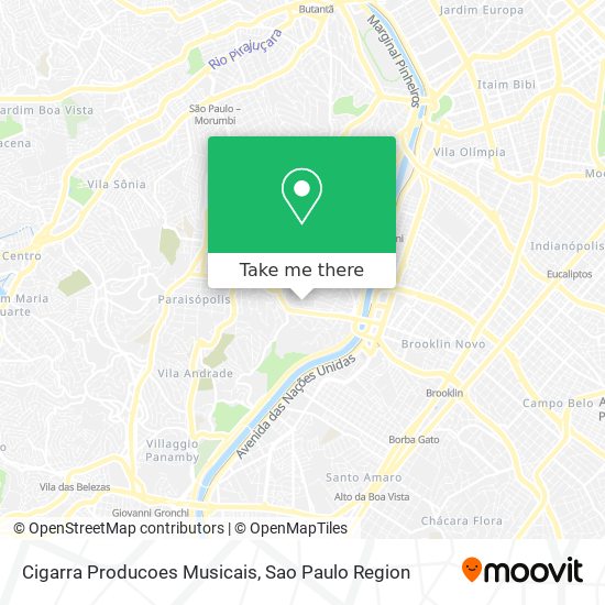 Mapa Cigarra Producoes Musicais