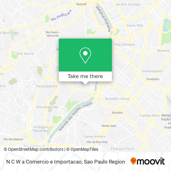 N C W a Comercio e Importacao map