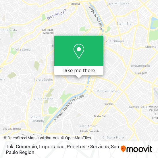 Mapa Tula Comercio, Importacao, Projetos e Servicos