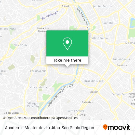 Mapa Academia Master de Jiu Jitsu