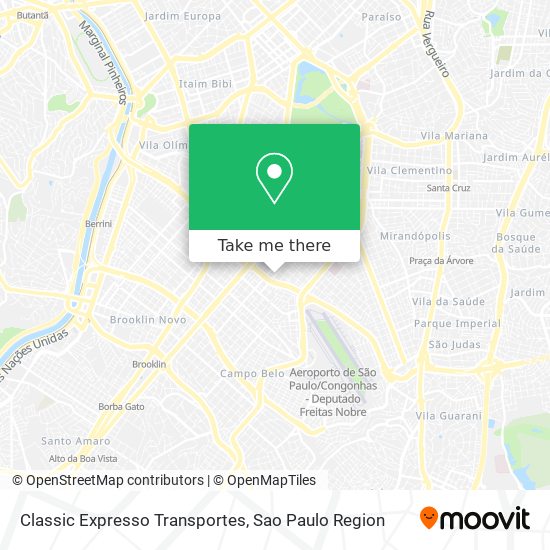 Classic Expresso Transportes map