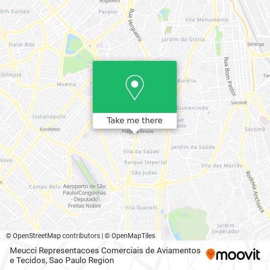 Meucci Representacoes Comerciais de Aviamentos e Tecidos map