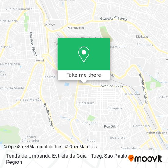 Tenda de Umbanda Estrela da Guia - Tueg map