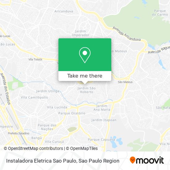 Instaladora Eletrica Sao Paulo map
