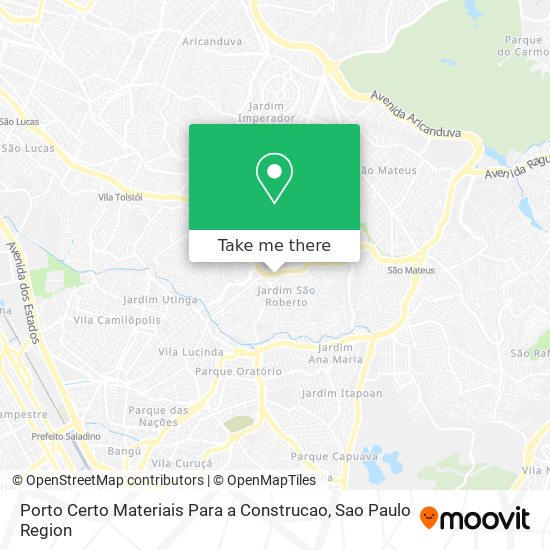 Mapa Porto Certo Materiais Para a Construcao