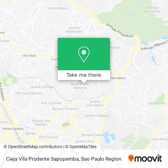 Cieja Vila Prudente Sapopemba map