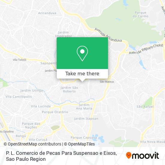 P. L. Comercio de Pecas Para Suspensao e Eixos map