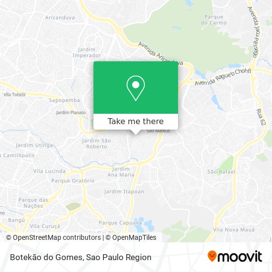Botekão do Gomes map