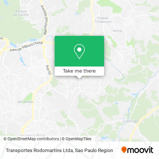 Mapa Transportes Rodomartins Ltda