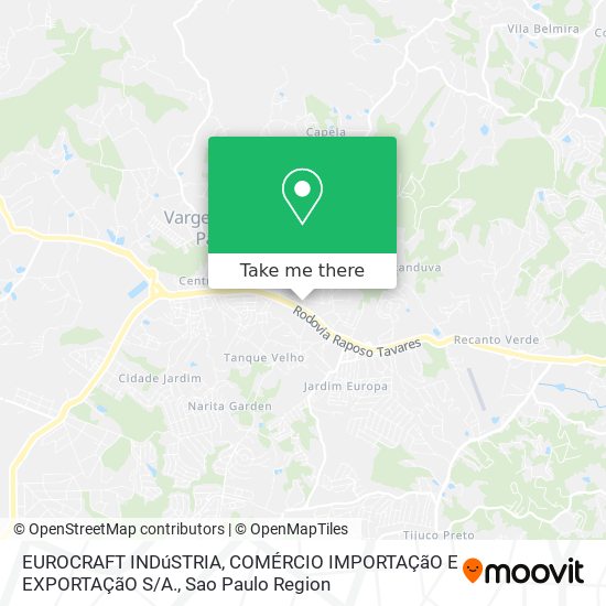 EUROCRAFT INDúSTRIA, COMÉRCIO IMPORTAÇãO E EXPORTAÇãO S / A. map