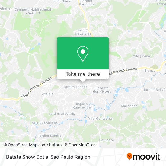 Batata Show Cotia map