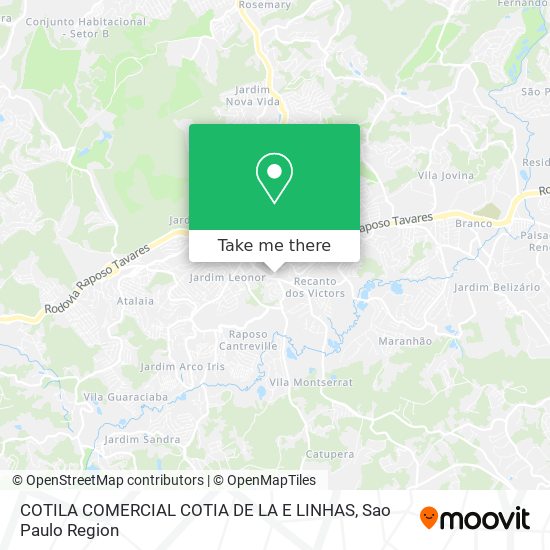 COTILA COMERCIAL COTIA DE LA E LINHAS map