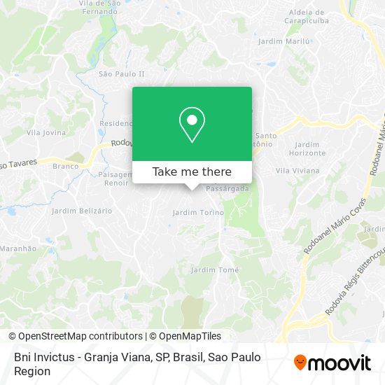 Bni Invictus - Granja Viana, SP, Brasil map