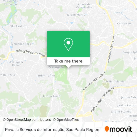 Mapa Privalia Serviços de Informação