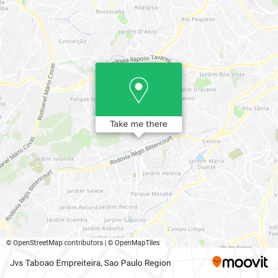 Jvs Taboao Empreiteira map