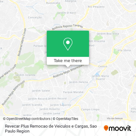 Revecar Plus Remocao de Veiculos e Cargas map