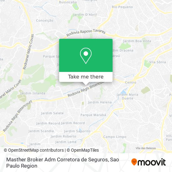 Mapa Masther Broker Adm Corretora de Seguros