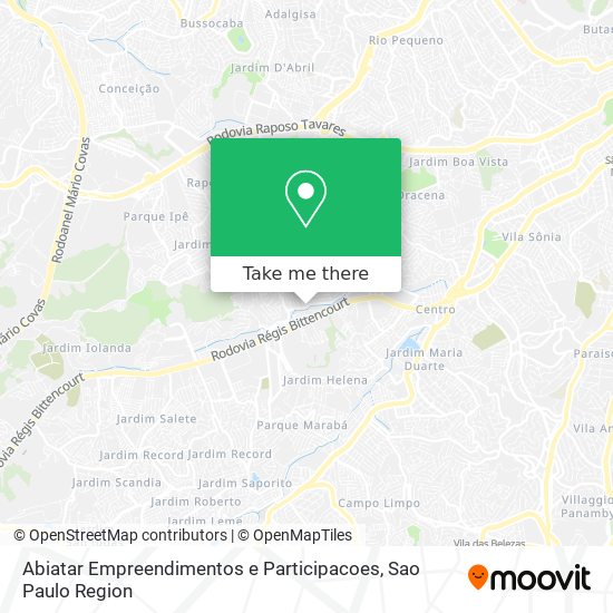 Mapa Abiatar Empreendimentos e Participacoes