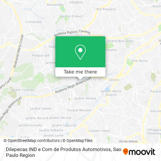 Dilepecas IND e Com de Produtos Automotivos map