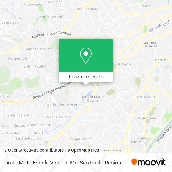 Auto Moto Escola Victório Me map