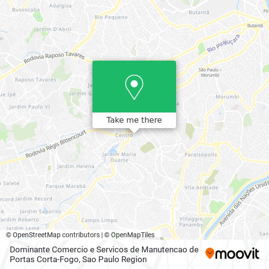 Mapa Dominante Comercio e Servicos de Manutencao de Portas Corta-Fogo