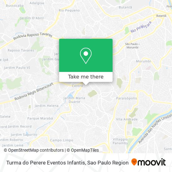 Mapa Turma do Perere Eventos Infantis