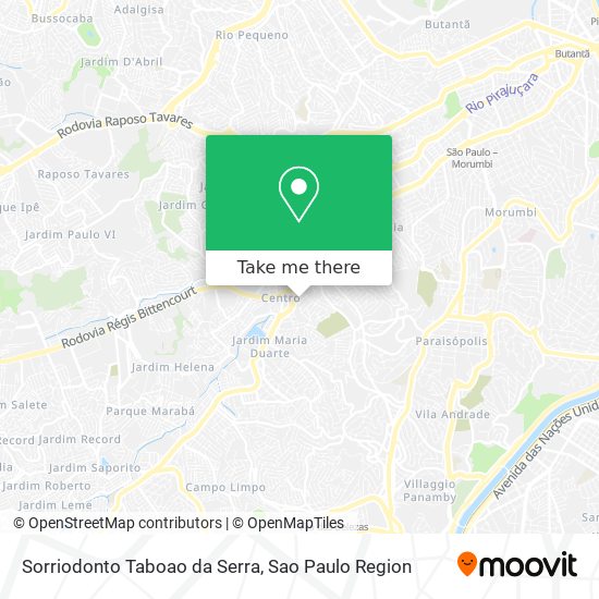 Sorriodonto Taboao da Serra map