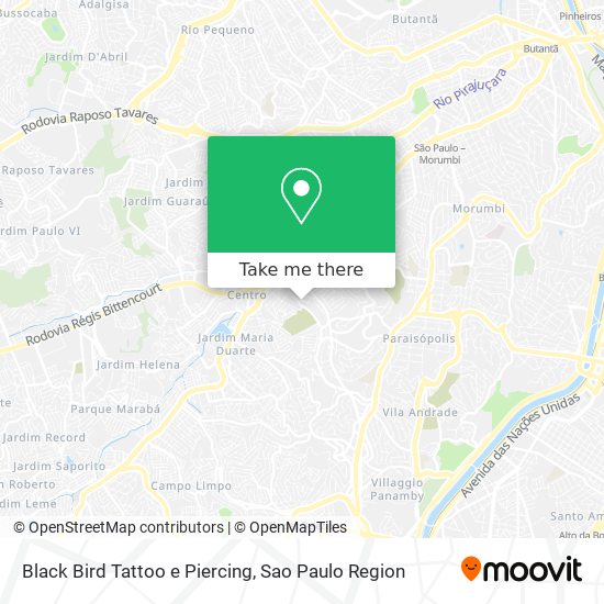 Black Bird Tattoo e Piercing map